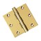 Embassy 3-1/2 x 3-1/2 Solid Brass Ball Bearing Hinge, Polished Brass Finish with Flat Tips 3535BBUS3F-1 - alternate 1